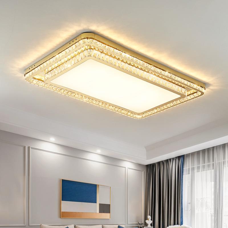 轻奢现代简约大气灯具家用led水晶灯餐厅中山吸顶卧室客厅主灯中