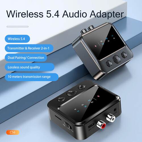 新品54蓝牙音频发射接收二合一双