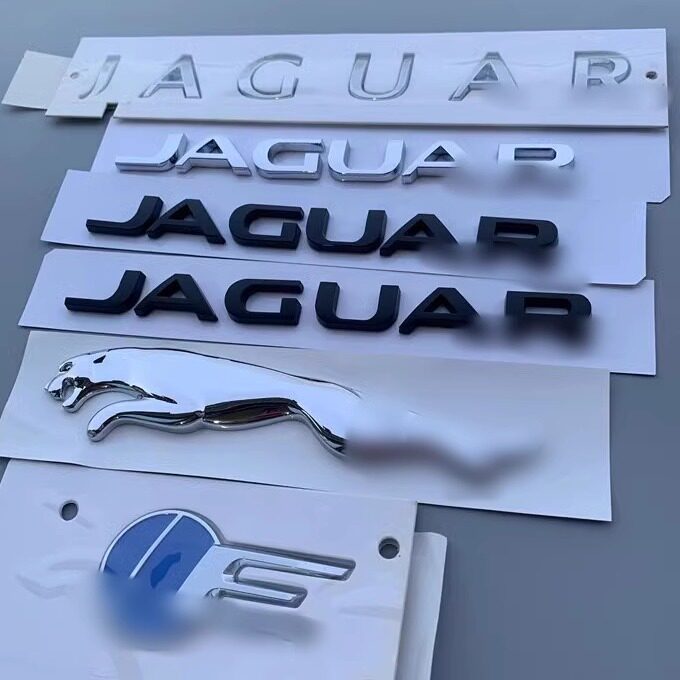 捷豹JAGUAR车标字标XF XE XJL改装后备箱尾门标英文标黑色标志贴