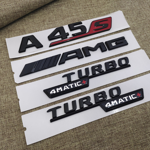 适用新A级奔驰改装黑色尾标A180L A200L A220L A35 A45后字标车标