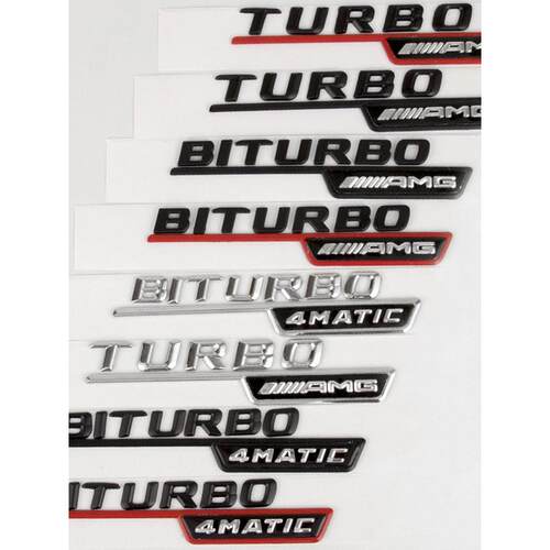 奔驰车标TURBO AMG叶子板侧标 适用于A45 CLA GLA级升级改装标志