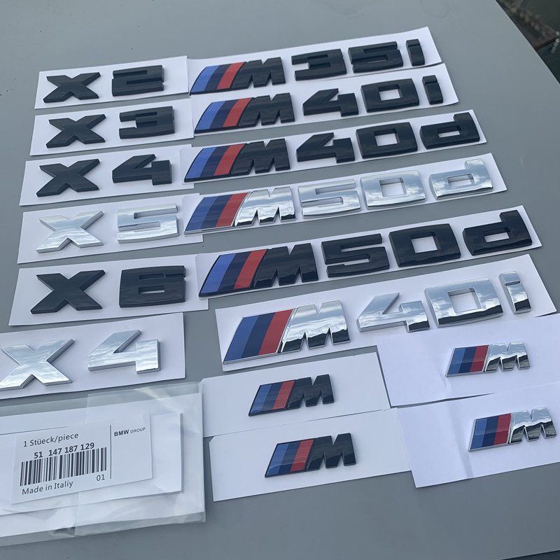 适用于宝马X2M35I车标X3X4X5X6改装标M40I排量标M40D柴油版标志贴