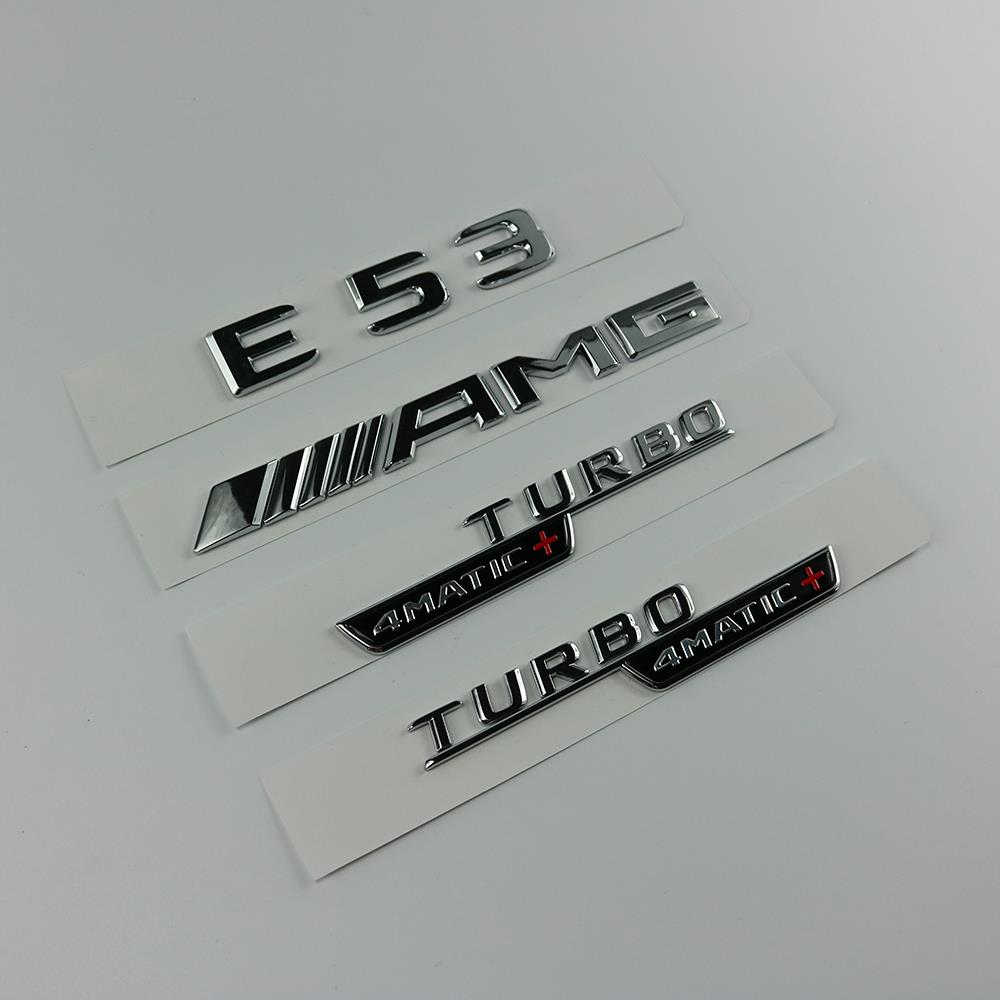 适用Benz车标AMG字E53标后E43尾标V8BITURBO4MATIC+奔驰E63侧标