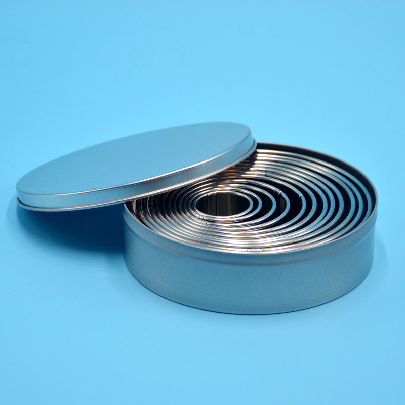 不锈钢慕斯圈12件套 圆形 蛋糕模翻糖模烘焙用卡通包子饺子皮面食