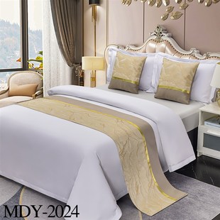 印象派酒店床旗床尾巾高档星级名宿宾馆床上用品床尾巾床尾毯床盖