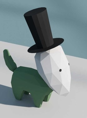 第五人格鸡块狗杰克狗立体模型周边纸模DIY手工模型摆件3D摆件