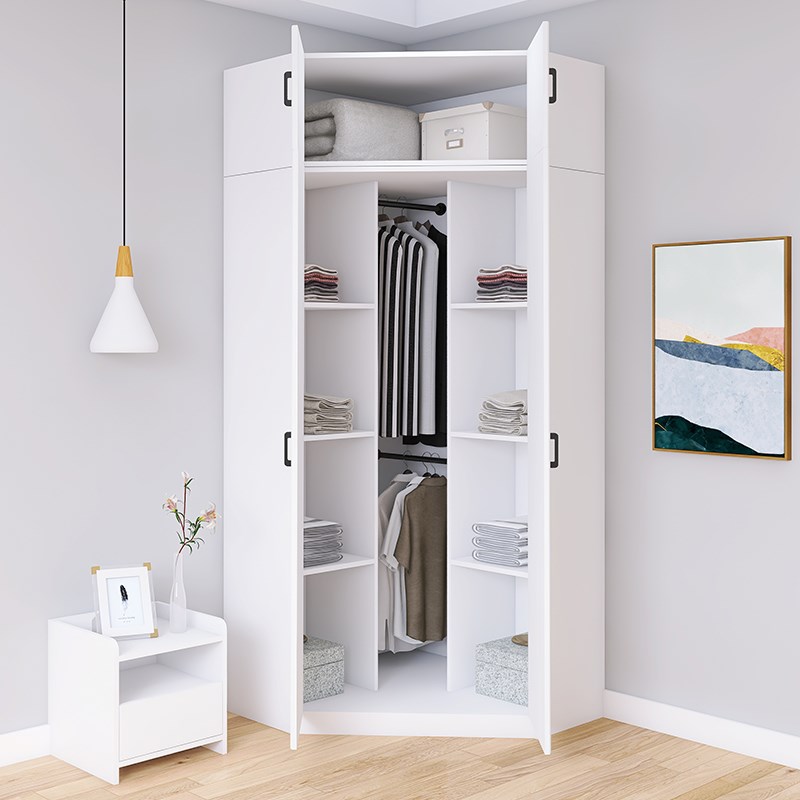 【香港包郵】90度转角衣柜定制极简家用卧室小户型拐角7字主卧L型