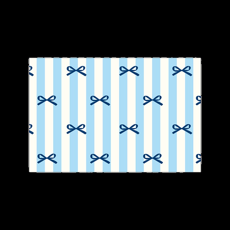 蓝色蝴蝶结入户门地垫丝圈防滑脚垫毯进门垫子玄关门口可裁剪定制