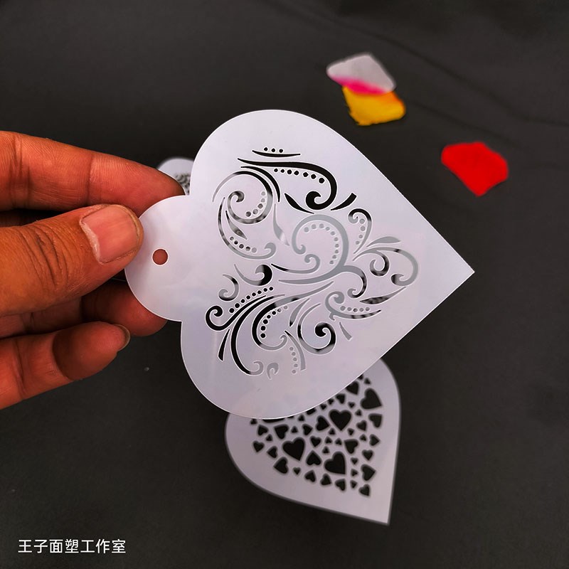 王子面塑镂空转印模具喷花筛粉工具diy手工涂画模版手工艺diy装饰