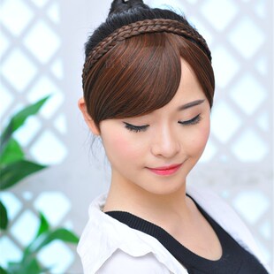 情飞扬假发女假刘海带发箍斜刘海假发片假头帘发辫发卡假留海发片