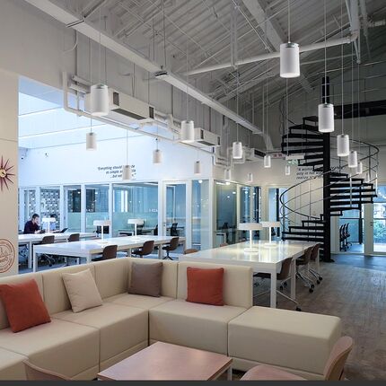 led明装吊线筒灯 免开孔吸顶式圆筒圆柱形过道餐厅办公楼商用吊灯