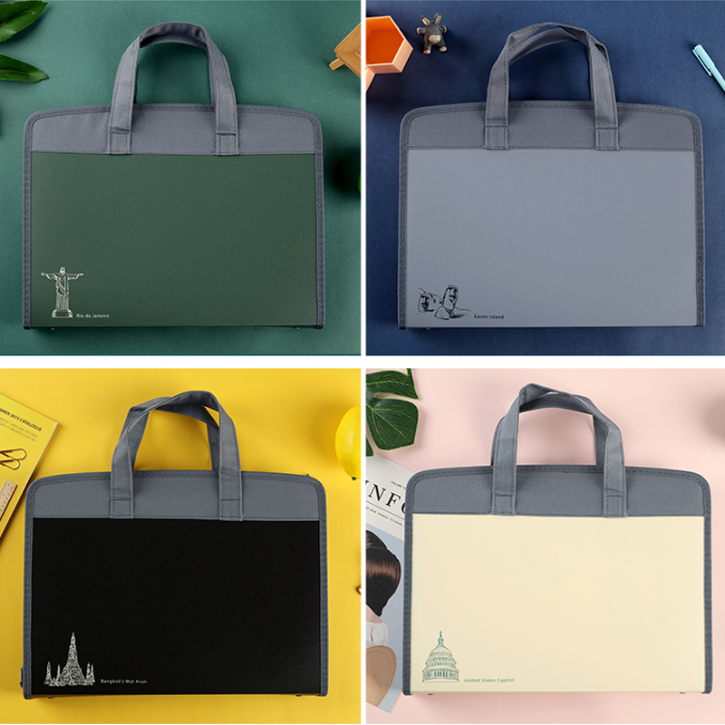 a4文件夹多层学生用文件袋收纳盒初高中生插页试卷整理神器风琴包