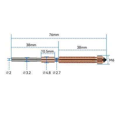 创想3D打印机K2 plus/Hi灵犀喷嘴一体化快拆双金属硬化钢喷头套件