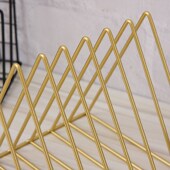 北欧铁艺简约小书架桌面办公文件架书房床头柜迷你收纳置物架书立