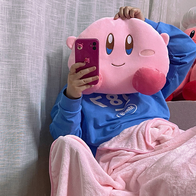 星之卡比空调被毯子抱枕二合一午睡枕头靠垫两用男女节日生日礼物