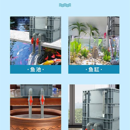 鱼缸周转箱过滤箱鱼塘滴流箱上滤水净化循环系统龟滤沼泽箱