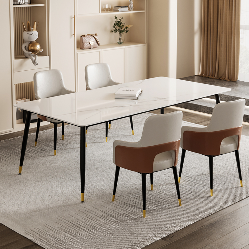 铁艺桌腿轻奢岩板餐桌脚支架大理石架子底座办公书桌写字桌架定制