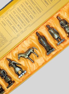 兵马俑摆件西安旅游纪念品陕西特色工艺品金属创意礼物送小孩学生