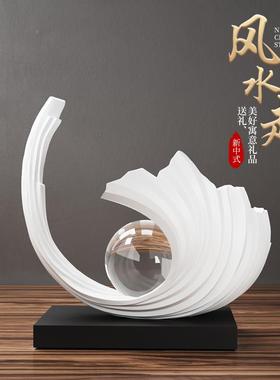 轻奢抽象线条摆树脂件现代SHBC1030艺术客厅饰品公司办迁公室乔开