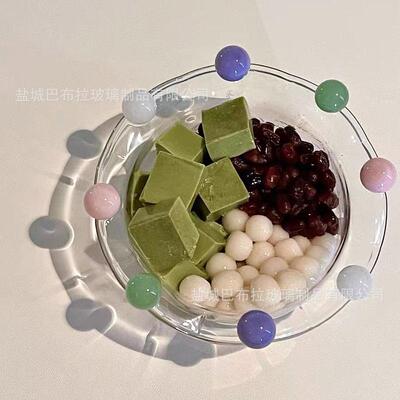 花与珠同款DKA高颜值玻璃宝麦碗彩色球珠露碗片碗耐高温水果甜品