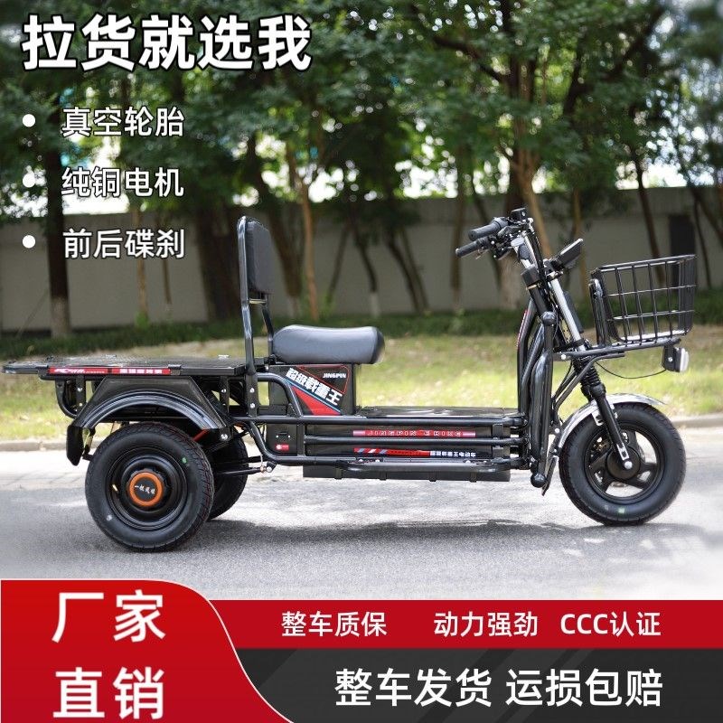 载重王电动三轮车l载货长跑王农用路霸老人送货车成人电动车拉货