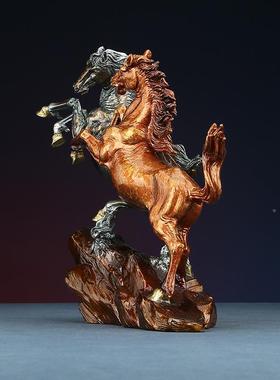 铜马摆十二生B1037双肖马摆设客厅件饰品装办黄公开业礼品