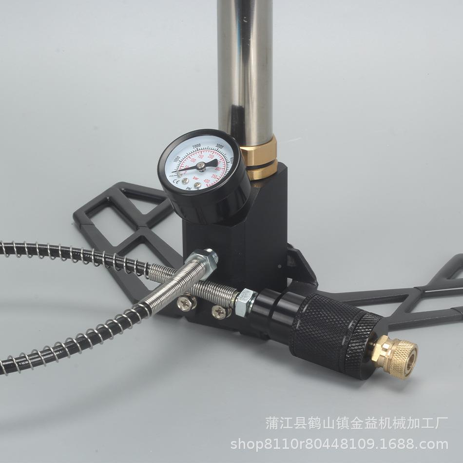 不锈钢m4高SDQT01压打气筒0pa手动折叠大表款40mpa手动充3气泵500