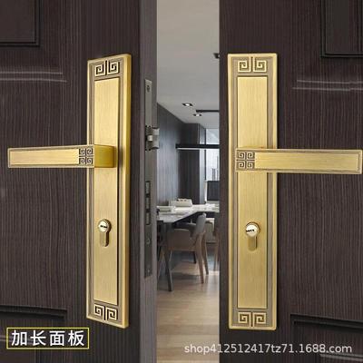 新厂家磁静直销中式双开入户仿古别墅大门锁8886卧室房间音吸锁通