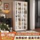 家用钢化玻璃移门书柜客厅带锁展示柜落地推拉门铁艺防尘收纳柜子