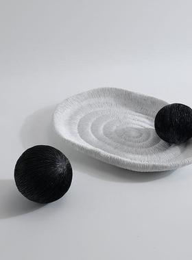 代极简软极简盘摆现件装托板房间客厅茶几白色收纳桌面几样何GD-H