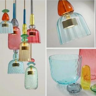 欧后429现代彩色装 糖果儿童房餐厅璃艺术北休闲会所商场服玻店吊