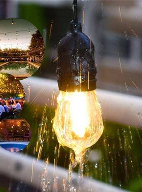 新款露营外太阳能灯庭院阳台S14灯串泡户钨灯丝挂灯婚庆装BVS饰串