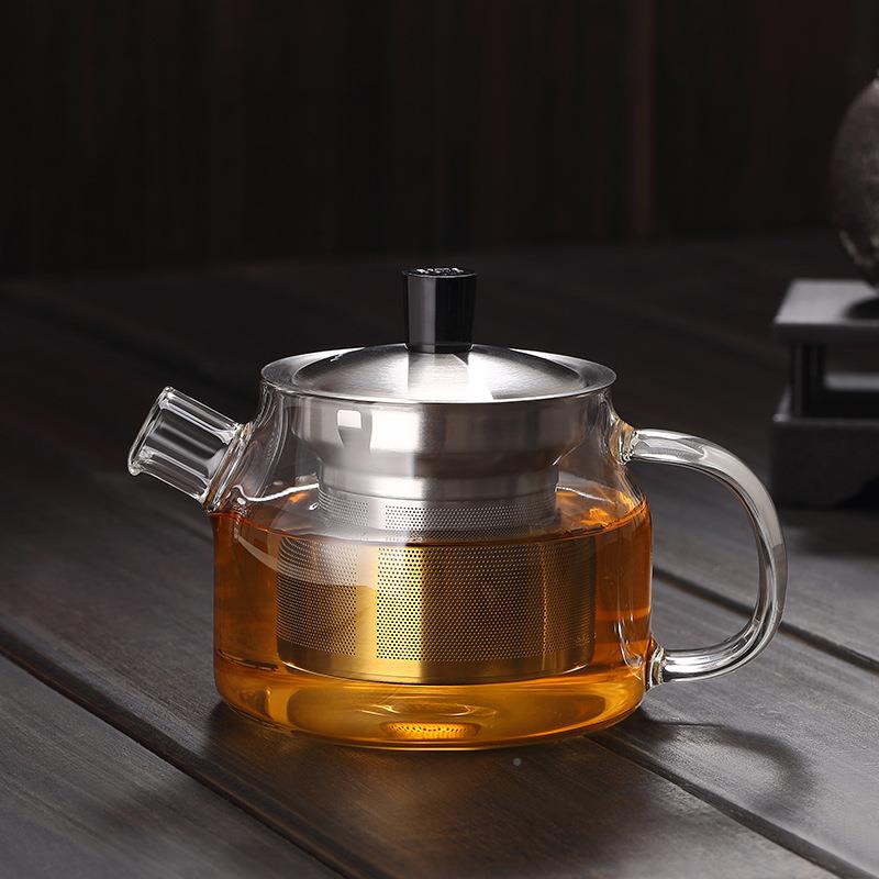 尚明电陶炉耐热玻璃茶壶不锈装钢套滤单壶烧水壶过FJ5S87泡器功茶