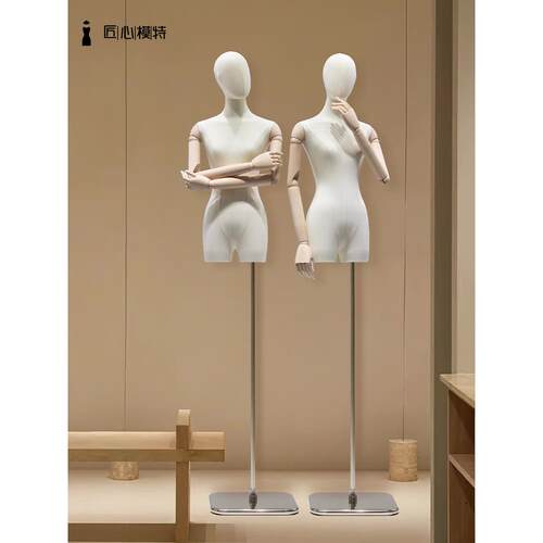 服装店女模特道具k型锁骨小乳房吊坠手臂假人全身橱窗展示架半身