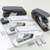 得力省力型订书机0371学生用可订40页办公用多功能便携款 订书器