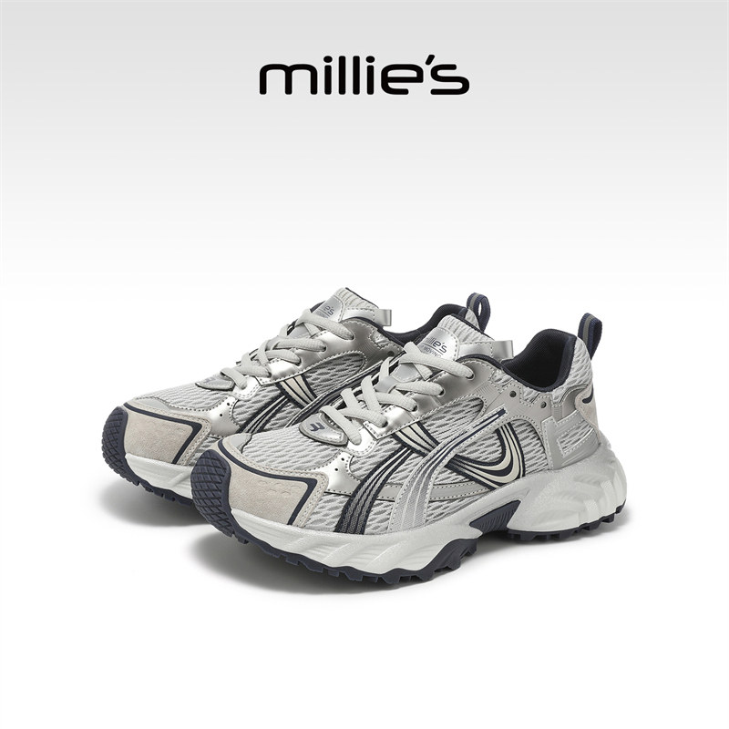 MILLIE'S/妙丽厚底老爹鞋2026新款今年流行爆款软底运动休闲鞋子