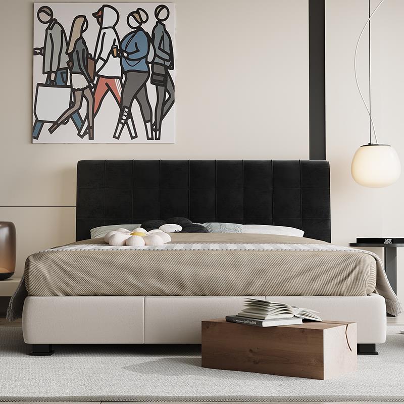 梦享时光靠黑色高级软感床头88858包垫榻榻米靠背简约卧室软2025