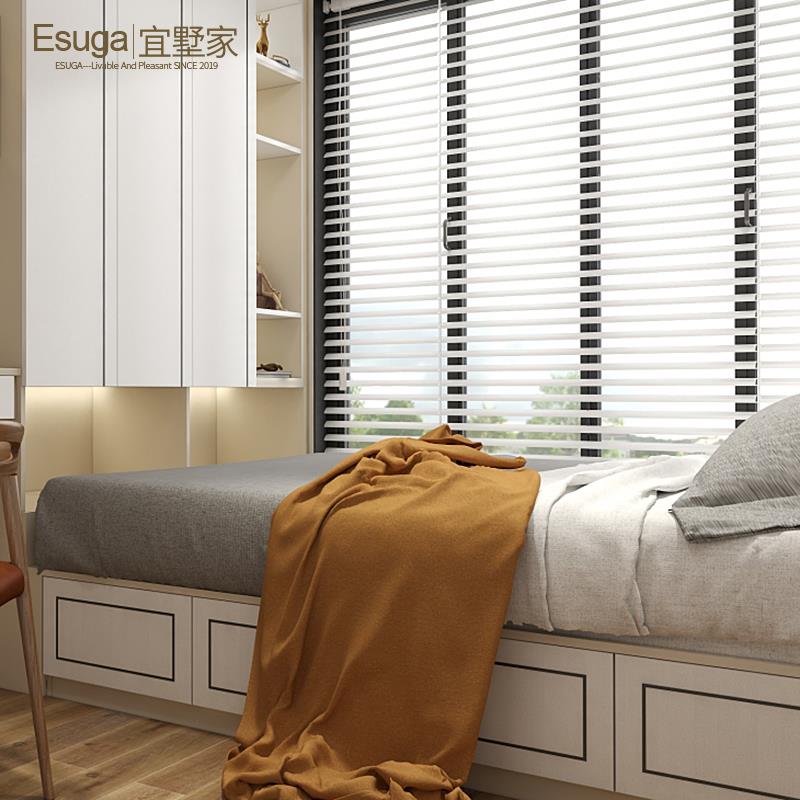 铝生合金百叶窗帘免打孔遮光升降卷帘卫间厨房百室页公窗帘办DLZ0