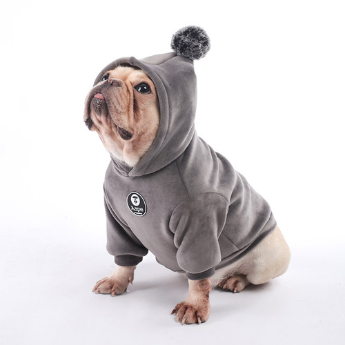 法斗衣服狗狗秋冬装冬天款加厚小型犬泰迪雪纳瑞柯基宠物猫咪卫衣