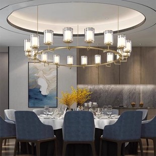 新中式酒店大堂宴会厅吊灯中山灯具定制饭店包厢包间网红餐厅吊灯