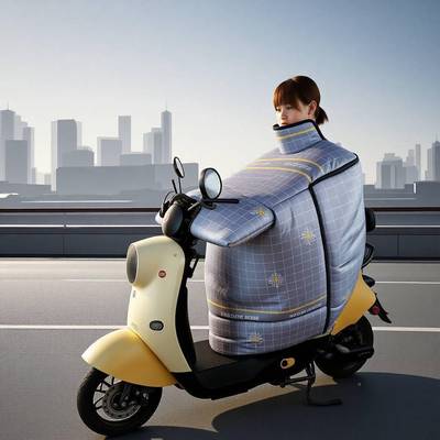 冬通季电动车挡风被绒37152加护肩护背全包裹保暖加防水大电摩用