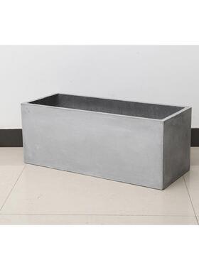 马槽方水泥花创意长形盆简北欧约风艺术手工镁泥花ody009盆阳台庭