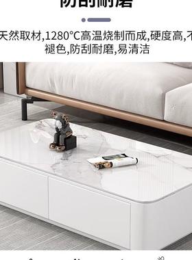 岩板电21458厅视柜客用现代简约茶小户型落地式储物柜几电视机柜