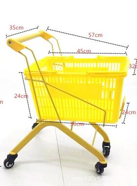 超市儿63486童车车零食车店手推购物车小推便利店车购物无框儿童