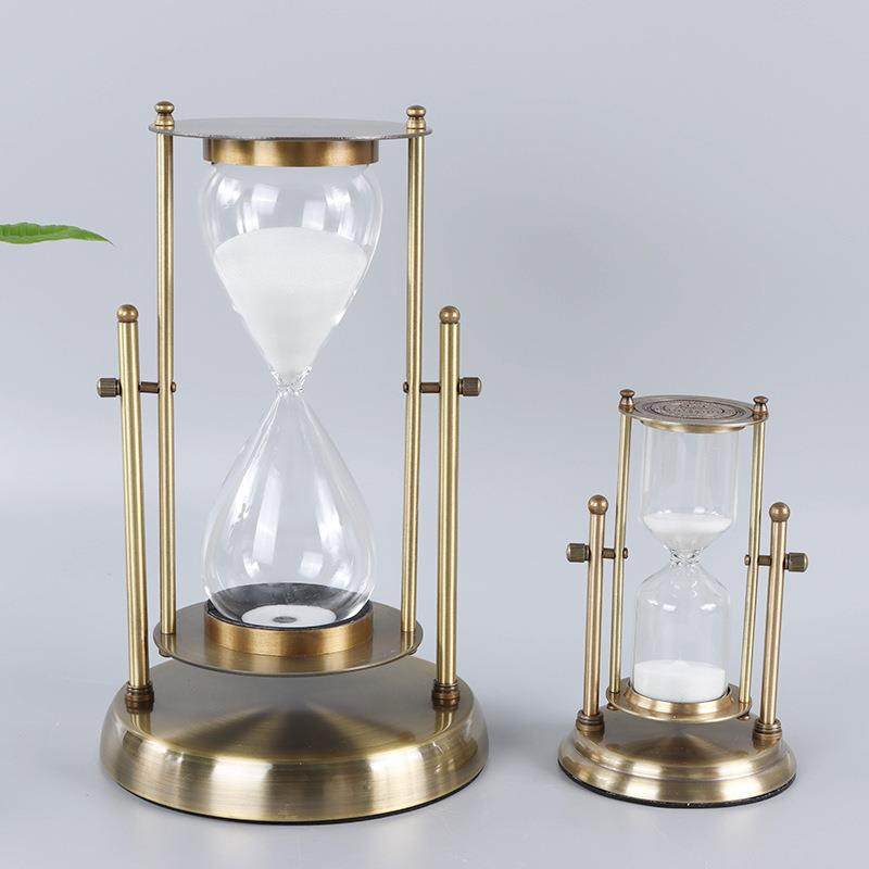 厂家漏金属玻璃沙创意HJ002礼品摇摆沙漏式计时器摆欧件家居摆件
