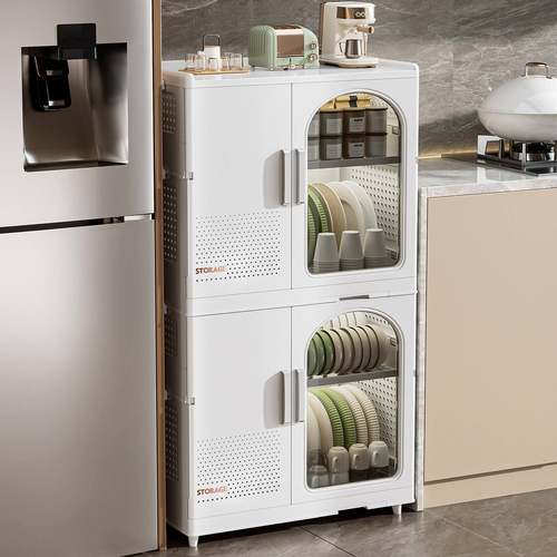 厨房碗碟多收纳柜台YXB面碗筷具纳盒功收能家用双层沥水碗柜储餐