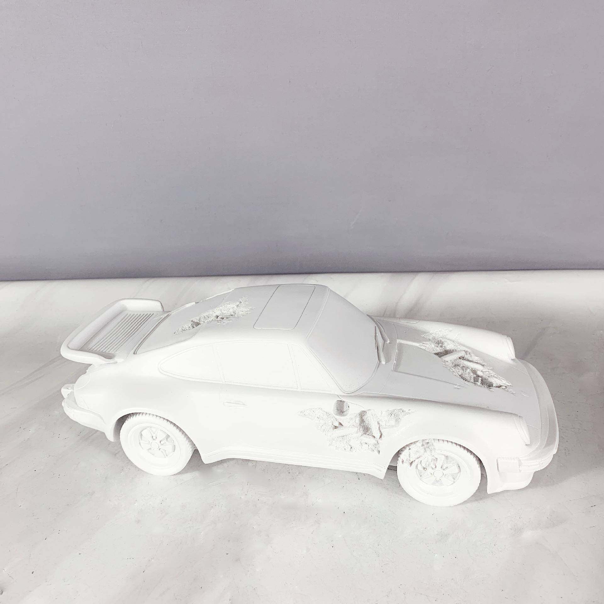 3537北侵欧现代样房型蚀板结晶艺术小汽车雕塑模摆件家居饰品