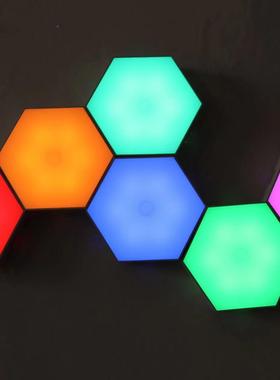 蜂奇90812光板头壁灯升级触摸巢灯卧床室氛围六边形量子灯2025版