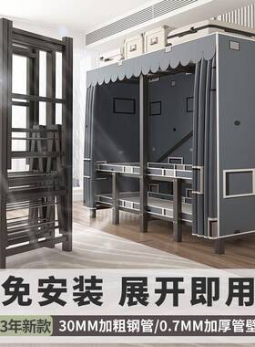 一体式折叠衣家室全钢用JMV架卧简柜易衣柜出租房收纳落地式布衣
