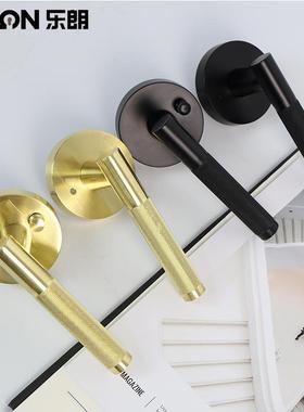 锌合金卫生间纹门RCL-66BK锁多色可选浴滚执手卫锁美轻奢室内机械